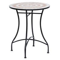Mosaic Table Round Ceramic Bistro Garden Furniture Side Bar Table Patio Outdoor