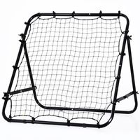 Rebounder Net Practise Soccer Kickback Target Goal Teens Adults Training Black
