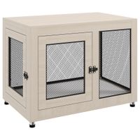 Dog Kennel Furniture End Table w/Two Doors, Soft Cushion for Large, Medium DogsD02-132V71AK