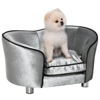 Dog Sofa Pet Chair, Kitten Couch w/Soft Cushion, Storage PocketD04-016V70