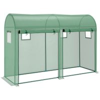 Garden Plant Tomato Growth Greenhouse with Double Doors & 4 Windows 3L X 1W X 2H M