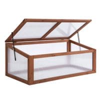 Wooden Cold Frame Greenhouse Polycarbonate Board Plant Flower 100 X 65 X 40cm