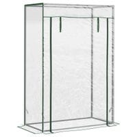 100x50x150cm Greenhouse PVC Cover w/Zipper Roll-up Door Outdoor, Transparent