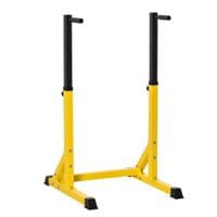 Dip Station Chin Up Parallel Bars Pull Up Power Tower Home Gym Workout, Yellow