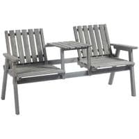 2-Seater Wooden Garden Bench Antique Loveseat for Yard, Lawn, Porch, Patio84B-394