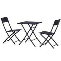 3 Pieces Rattan Bistro Set Outdoor Garden Patio Coffee Table & Chair Set841-093
