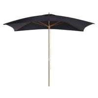 2 x 3m Wood Wooden Garden Parasol Sun Shade Patio Outdoor Umbrella Canopy01-0214