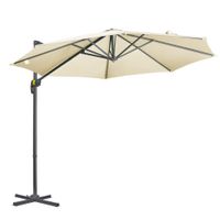 3 X 3 (M) Garden Cantilever Parasol w/360 Rotation Crank Handle and Tilt84D-052V00CW
