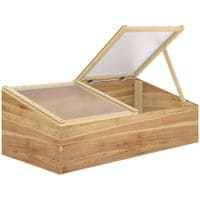 Wooden Cold Frame Greenhouse Polycarbonate Grow House for Flowers and Plants845-538ND