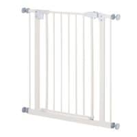 74-80cm Adjustable Metal Pet Gate Safety Barrier w/Auto-Close Door White