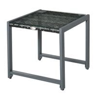 Rattan End Table Side Coffee Desk W/Adjustable Foot Pads for Patio Garden