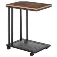 Mobile Sofa Side End Coffee C Table Laptop Stand Rolling Castors Storage Trolly