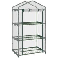 Portable Greenhouse Garden Grow House with Wire Shelves PVC Cover Metal Frame845-606