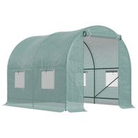 Walk-In Poly Tunnel Green House Galvanized Frame Outdoor Garden Planting Shed