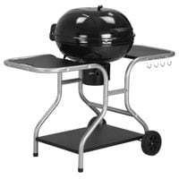 Deluxe Charcoal Trolley Bbq Garden Patio Barbecue Grill Heating Heat with Wheels