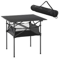 Aluminum Camping Table Roll-Top Folding Table Picnic Table w/Mesh Bag84B-567