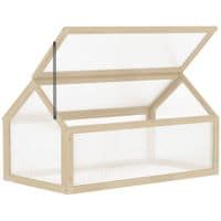 Wood Cold Frame Greenhouse Garden Polycarbonate Grow House for Plants Flowers845-671ND