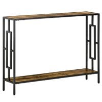 Industrial Console Table w/Storage Shelf Narrow Dressing Desk for Hallway837-028BN