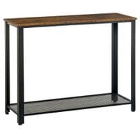 2-Tier Console Table Side/End Table w/Mesh Shelf Entryway Hallway Furniture