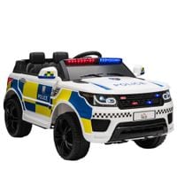 12V Kid Electric Ride on Police Car w/Remote Siren Light Bluetooth 3-6 Years