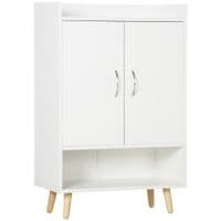Shoe Cabinet Storage Organizer with Doors and Shelves for Hallway & Entryway