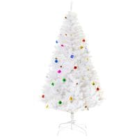 6ft Snow Artificial Christmas Tree w/Metal Stand Decorations Home White