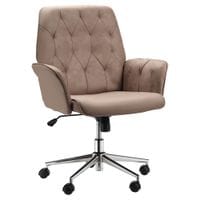 921-103V71CF Computer Chair W/Armrest Modern Style Tufted for Home Office Dining Room Brown