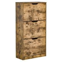 Shoe Cabinet Shoe Rack with 3 Flip Drawers Adjustable for Hallway 12 - 18 Pairs