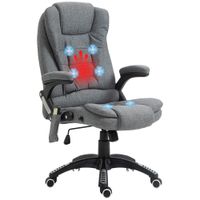 Executive Reclining Chair w/Heating Massage Points Relaxing Headrest Grey921-171V74GY