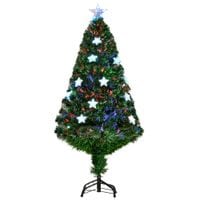 4FT Artificial Christmas Xmas Tree with Snowflake LED Lights for Indoor Party