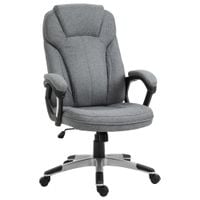High Back Home Office Chair Height Adjustable Computer Chair W/Armrests, Grey