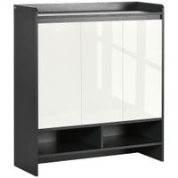 Modern Shoe Cupboard for Hallway with Open Compartment and Adjustable Shelves837-293V00GY