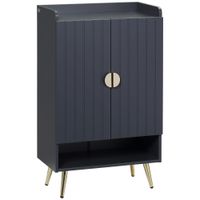 Modern Hallway Shoe Cupboard W/Open Compartment Adjustable Shelf for Entryway