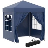 2m X 2m Garden Heavy Duty Pop Up Gazebo Marquee Party Tent Canopy Blue