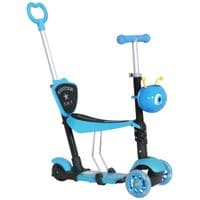 5-in-1 Kids Kick Scooter 3-wheel Walker Ride-on Walker w/Removable Seat371-008BU