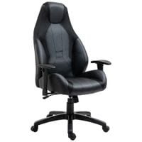 Executive High Back Office Chair PU Swivel Chair Adjustable Height and Armrest