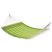 Wide Hammock Cotton Swing Hanging Bed Outdoor Garden Portable W/Pillow Green