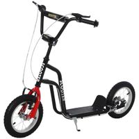 75-80cm Kids Kick Scooter FCM Handlebar Inflatable Wheels Brakes371-015BK