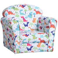 Children's Armchair Kids Sofa Tub Chair Seat Cartoon Flannel Wooden Non-Slip