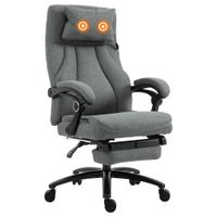 Massage Office Chair with 2-Point Vibration Pillow USB Power 360 Swivel Wheels