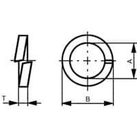 7/16 Rect' Single Coil Spring Washer - BZP Asme B18.21.1