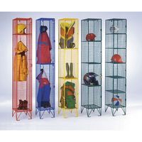 Coloured Wire Mesh Lockers - Grey 313715