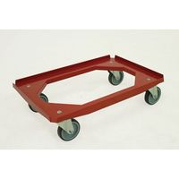 ABS Plastic Dolly for Euro Containers, 200kg Capacity - Red