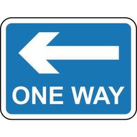 General Traffic Sign - One Way with Left Arrow
