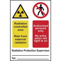 Radiation Controlled Area Authorised Persons Only Sign 423107