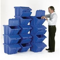 Large Storage Bins with Hinged Lids 430187