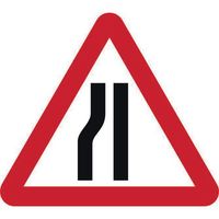 Road Narrows Nearside Roll-Up Traffic Sign