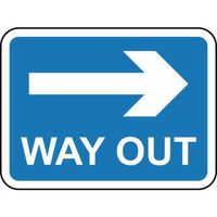 Way Out Right Arrow Road Sign