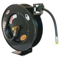 Metal Spring Rewind Compressed Air & Water Reel, SAE 100 R2, 20 Metres Long, 3/8" BSPF - for Air/Water/Oil