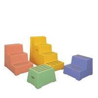 Heavy Duty Static Plastic Steps - Four Step Yellow Wt. kg 20